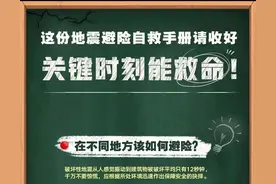 5·12全国防灾减灾日 | 这份地震避险自救手册请收好，关键时刻能救命！图片