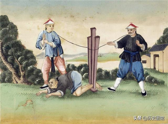 西班牙画家笔下的晚清酷刑，35幅彩图形象逼真，令人惊叹