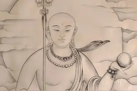 知道书画丨郑小语佛画《白描地藏菩萨》图片