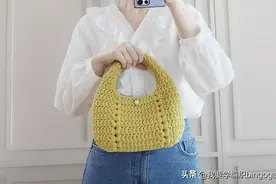 简约清新的糖果色包包，枣V花流浪包编织教程，各种颜色都来一个图片