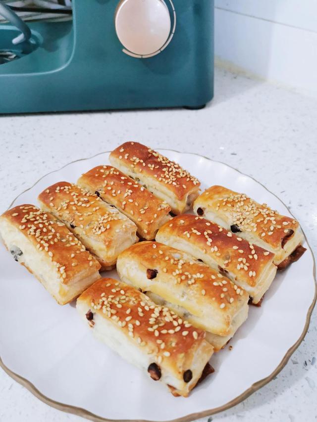 7814千层蜜红豆酥饼04外酥内软吃不停