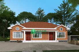 山东农村自建一层别墅设计图（18x13米农村一层房屋设计图）图片