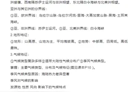 初中地理：七年级下册地理知识点清单，期末复习必备图片