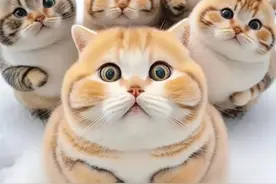 可爱猫咪的合照图片