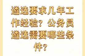遴选要求几年工作经验？公务员遴选需要哪些条件？图片