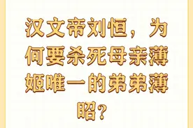 汉文帝刘恒，为何要杀死母亲薄姬唯一的弟弟薄昭？图片