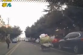 #看动图得警示#把马路当成自家客厅，任性的代价承受不起！图片