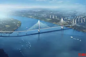 围挡后面丨长沙城北将新增进出通道 湖南单体最大市政斜拉桥2024年底建成通车图片