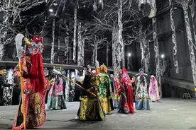 4月19日至21日，甘肃民俗表演“醉关公”亮相济南图片