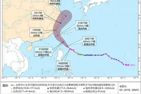 阵风可达17级，台风“康妮”明天将在台湾岛东部沿海登陆图片