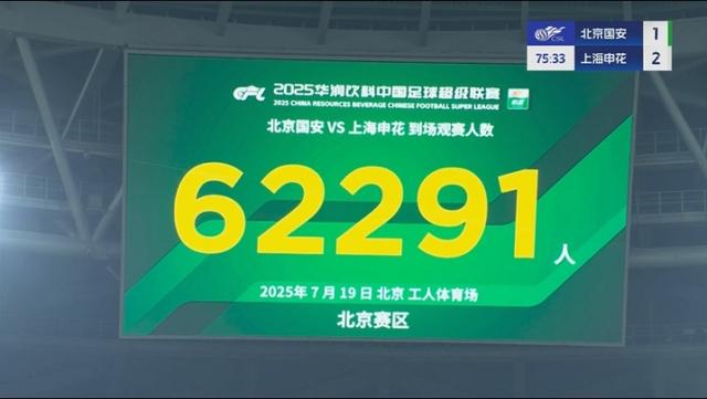 中超两刷纪录 京沪大战62291人观战