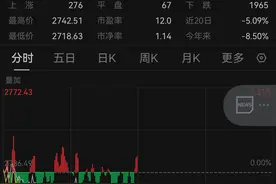 沪指半日跌0.53%，两市近4500只个股飘绿图片