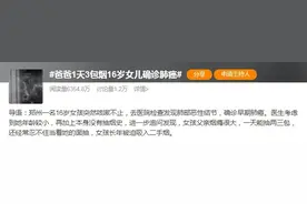 16岁女孩咳嗽就医，确诊肺癌！很多家庭都有这个行为，千万要远离图片