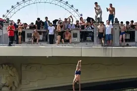 “天津跳水大爷”宣布：退出，不跳了！图片