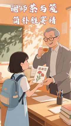 崇阳：AI海报丨当成长成为勋章 爱意自当置顶