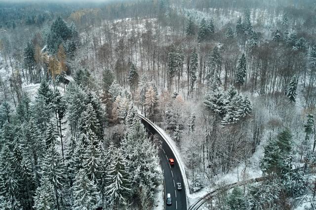 （外代一线）德国法兰克福：雪落山林