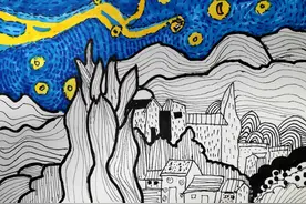 绘画：星空畅想｜烟台中小学生“才艺秀”作品选登图片