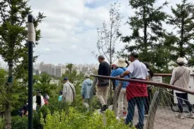 工作日还有这么多人爬山，上海网红公园吸引力真大图片