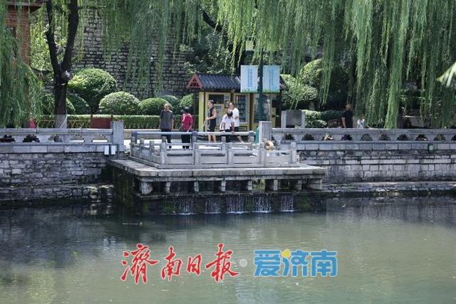 一年四季 泉在济南丨玛瑙泉瀑布水帘重现 古城河畔添灵动景致