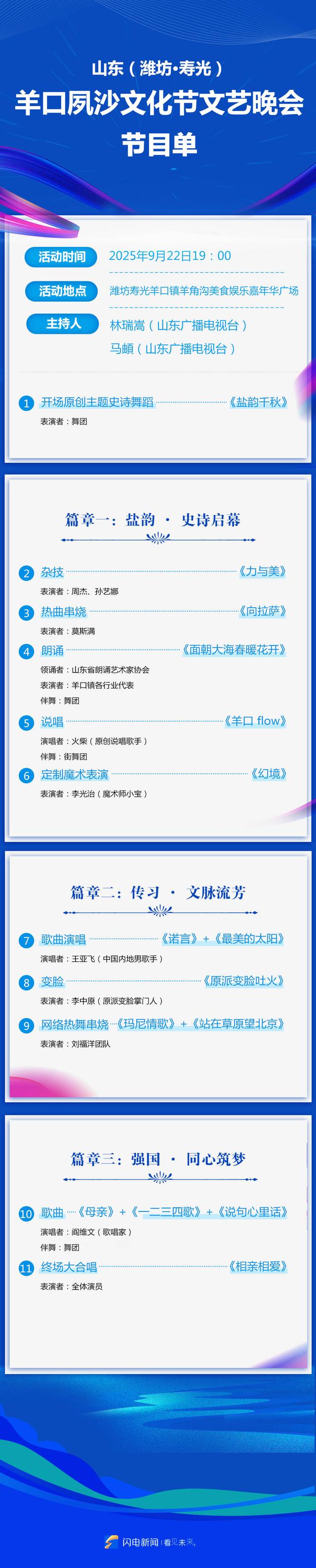 山东（潍坊·寿光）羊口夙沙文化节文艺晚会门票免费开抢 每天限量800张
