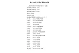 5家医院+17个服务点 重庆公布首批涉外医疗服务机构图片