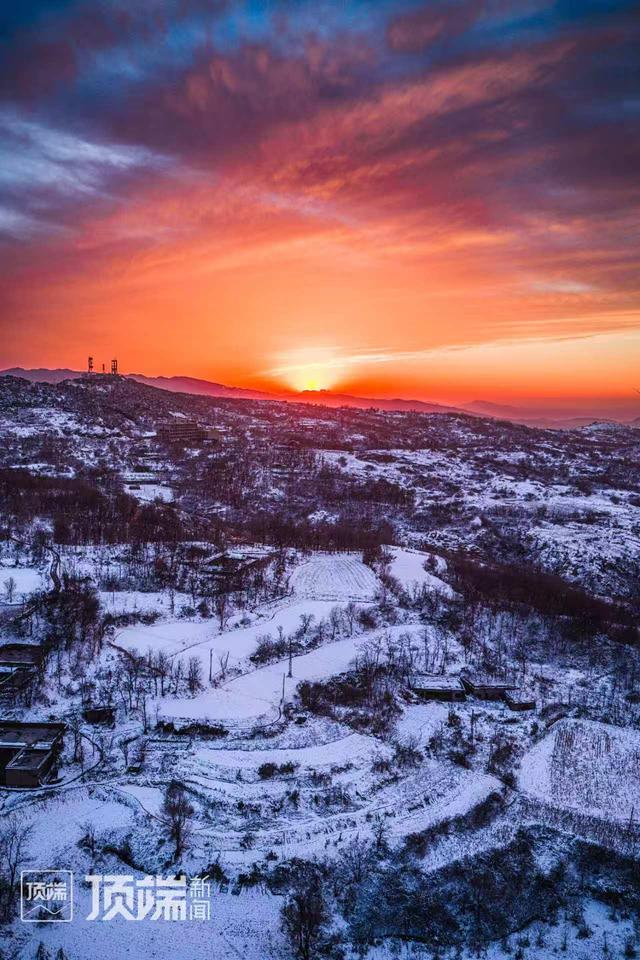 雪景晚霞绝美同框！郑州初冬高雅浪漫速来品鉴