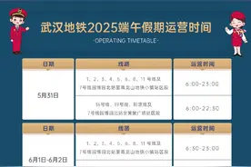 端午假期，武汉地铁、公交有这些调整图片