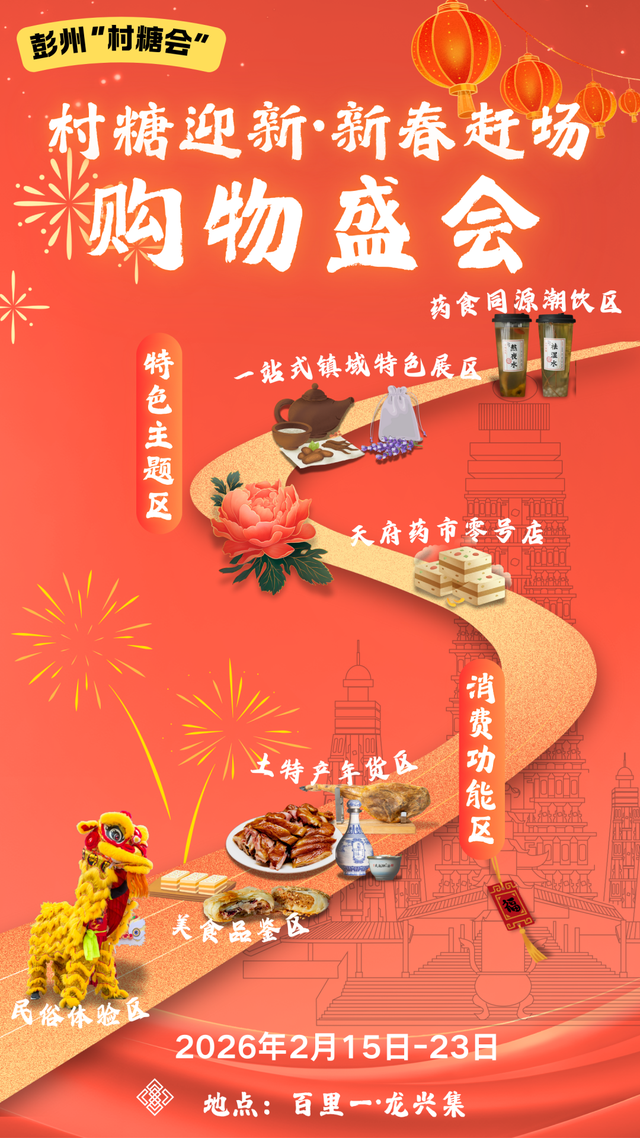 定了！彭州“村糖会”系列活动重磅来袭！跨年、新春、探春……承包你一年的甜蜜