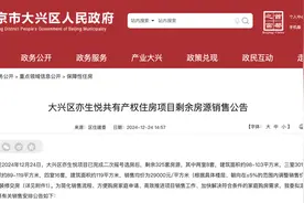 符合条件家庭可“先到先得”！大兴361套共有产权房动态销售图片
