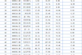 重庆A股34家上涨！瑜欣电子领涨 ST惠程二连板图片