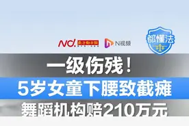 一级伤残！5岁女童下腰致截瘫 ，舞蹈机构赔210万元视频封面