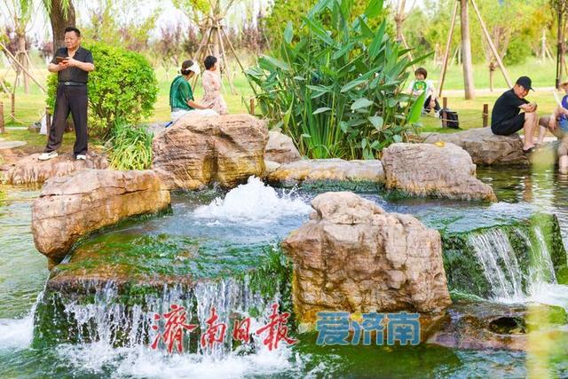一年四季 泉在济南丨白泉涌雪消暑热 稚子踏浪戏清凉