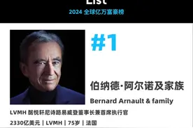 福布斯发布2024全球亿万富豪榜 LV老板蝉联世界首富图片
