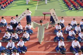 骏马驰骋校园，湖南师大附中博才梅溪湖中学校园文化体育节开幕图片