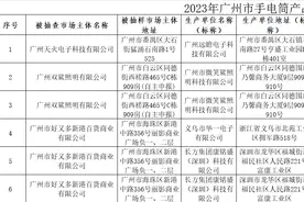 2023年广州市手电筒产品质量监督抽查结果图片