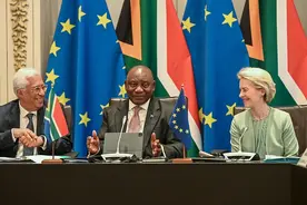 外交停滞7年后南非欧盟举行峰会，在“美国压力”下再次握手图片
