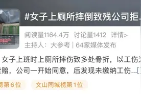 女子上班期间上厕所摔倒致残，公司先认后拒赔20万！官司打到二审图片