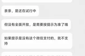 淘宝APP将全面支持微信支付？客服回应：试行中，暂未全面开放图片