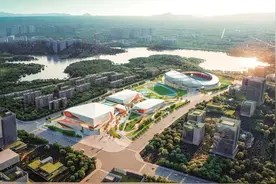川渝广安共享体育基地工程建设进度过半图片