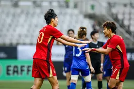 邵子钦梅开二度，中国女足战胜中国台北队图片