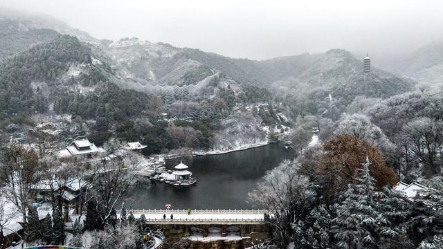 梅雪相映绘就诗意画卷！济南红叶谷梅花进入最佳观赏期
