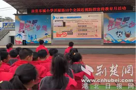 房县东城小学开展第10个全国近视防控宣传教育月活动图片