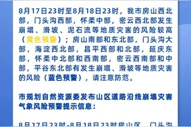 请注意防范！北京升级发布地质灾害黄色预警图片