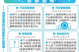 真金白银“大礼包” 直达快享促消费 云南省出台补贴政策加力支持消费品以旧换新图片