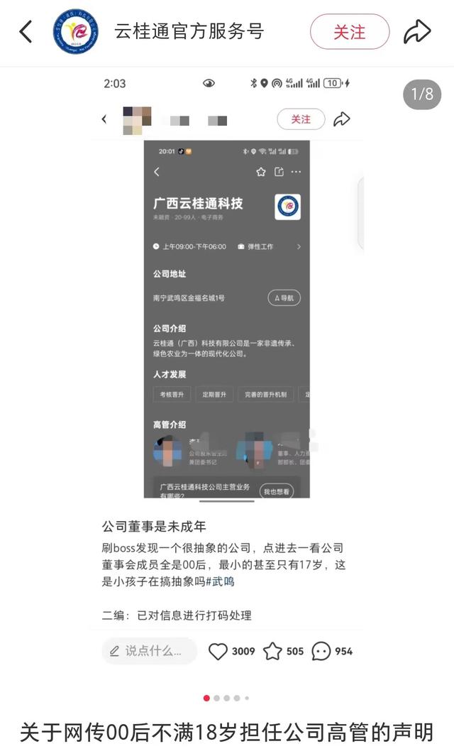 未成年任公司董事长？创始人回应