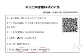 @潮州市排污登记单位，到期请及时办理延续图片