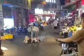 光头男疑酒后当街调戏暴打女子！广州警方介入图片