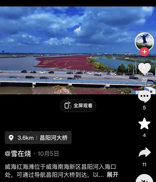 南海红海滩刷屏 网友争相打卡