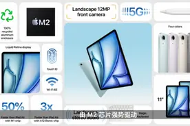 【平板】4799起 新款iPadAir发布 11/13英寸双版本 M2芯片图片