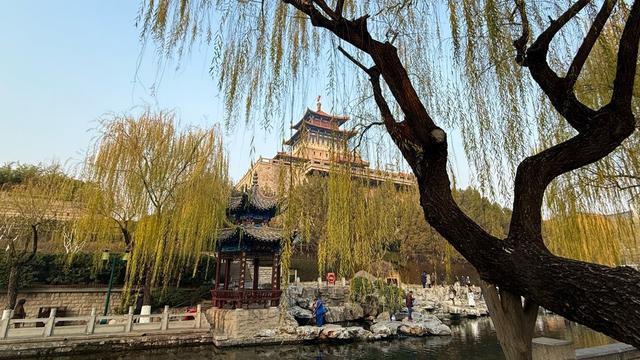 新视界｜济南护城河公园：清泉映垂柳 游客乐冬游